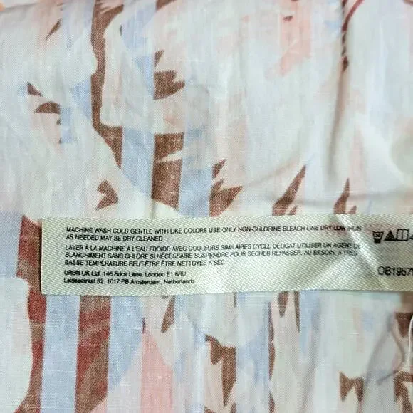 Anthropologie Stripe Floral Button Front A-Line Midi Skirt Cotton Red Blue S - Picture 12 of 15